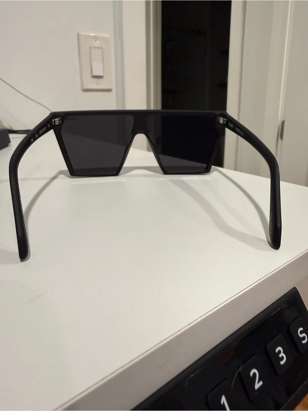 Quay Australia Black Shield Sunglasses